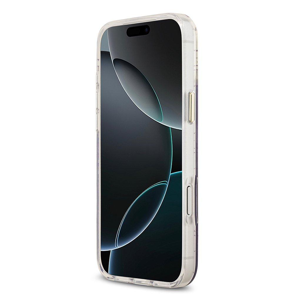 Apple iPhone 17 Pro Max Uyumlu Kılıf Guess Orjinal Lisanslı M-safe Şarj Özellikli 4G Desenli Simli Silikon Kapak - 16
