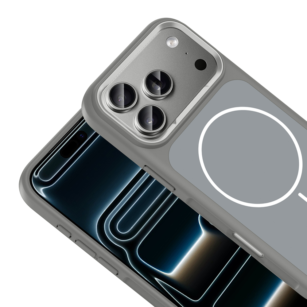 Apple iPhone 17 Pro Max Uyumlu Kılıf M-Safe Şarj Özellikli Metal Kamera Çerçeveli Zore Sanremo Silikon Kapak - 8