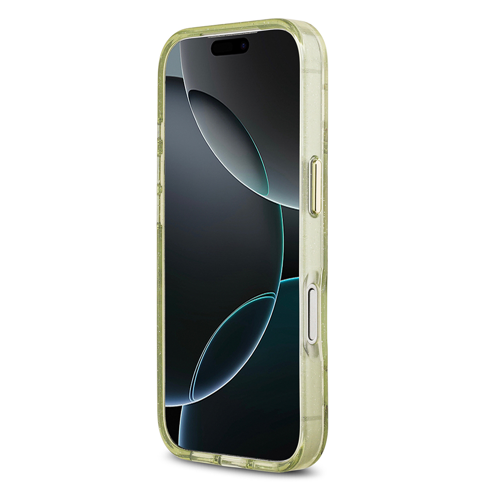 Apple iPhone 17 Pro Uyumlu Kılıf Guess Orjinal Lisanslı M-safe Şarj Özellikli Simli Çiçek Desenli Metal Kamera Çerçeveli Üçgen Logolu Kapak - 4