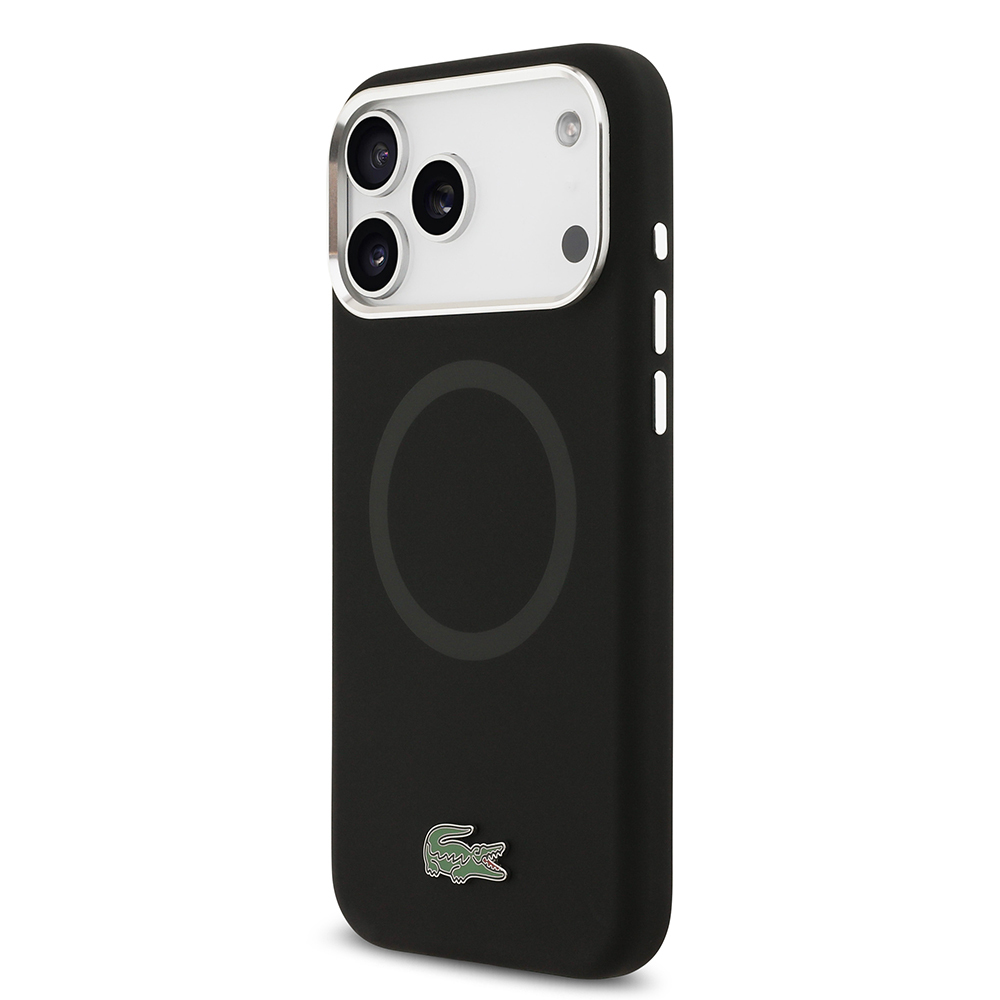 Apple iPhone 17 Pro Max Uyumlu Kılıf Lacoste Orjinal Lisanslı M-safe Şarj Özellikli İkonik Logolu Metal Kamera Çerçeveli Silikon Kapak - 8