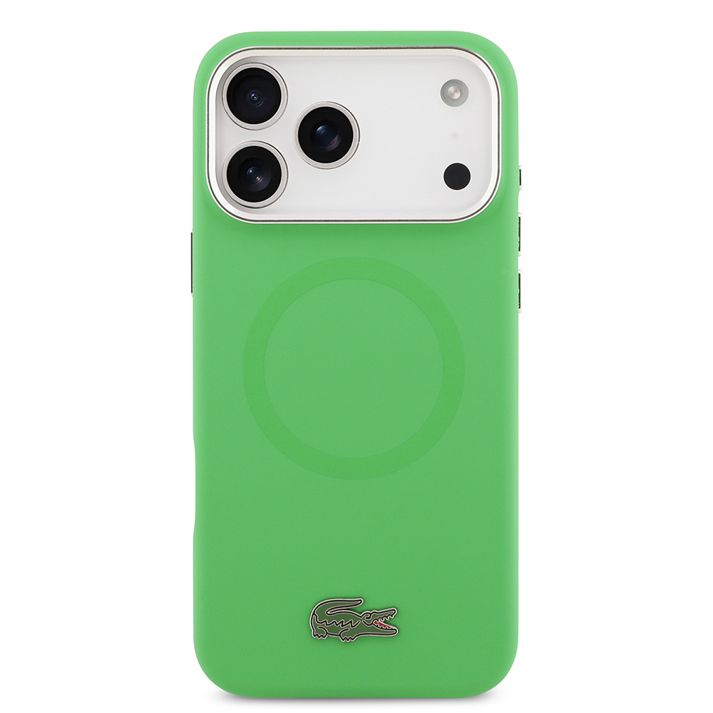 Apple iPhone 17 Pro Max Uyumlu Kılıf Lacoste Orjinal Lisanslı M-safe Şarj Özellikli İkonik Logolu Metal Kamera Çerçeveli Silikon Kapak - 16