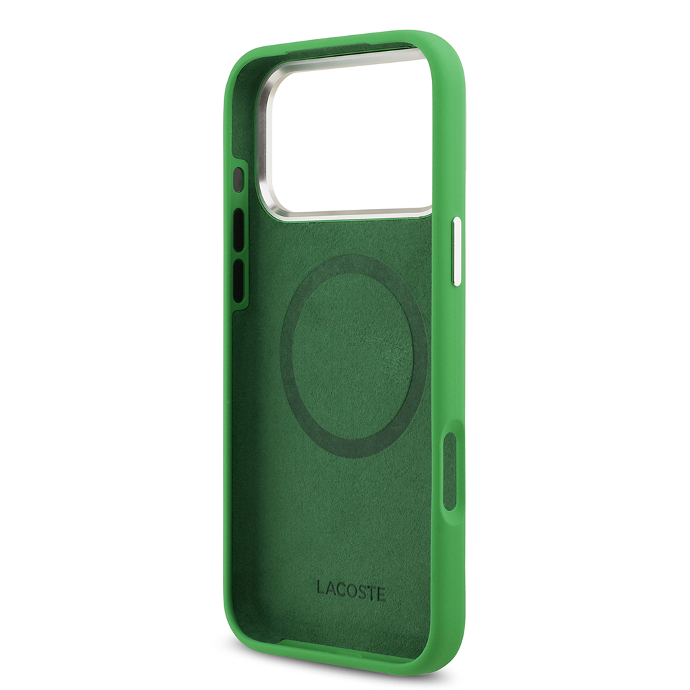 Apple iPhone 17 Pro Max Uyumlu Kılıf Lacoste Orjinal Lisanslı M-safe Şarj Özellikli İkonik Logolu Metal Kamera Çerçeveli Silikon Kapak - 20