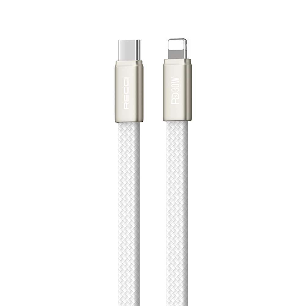 Recci RS55CL Type-C to Lightning PD Hızlı Şarj Özellikli Data ve Şarj Kablosu 30W 1M - 1
