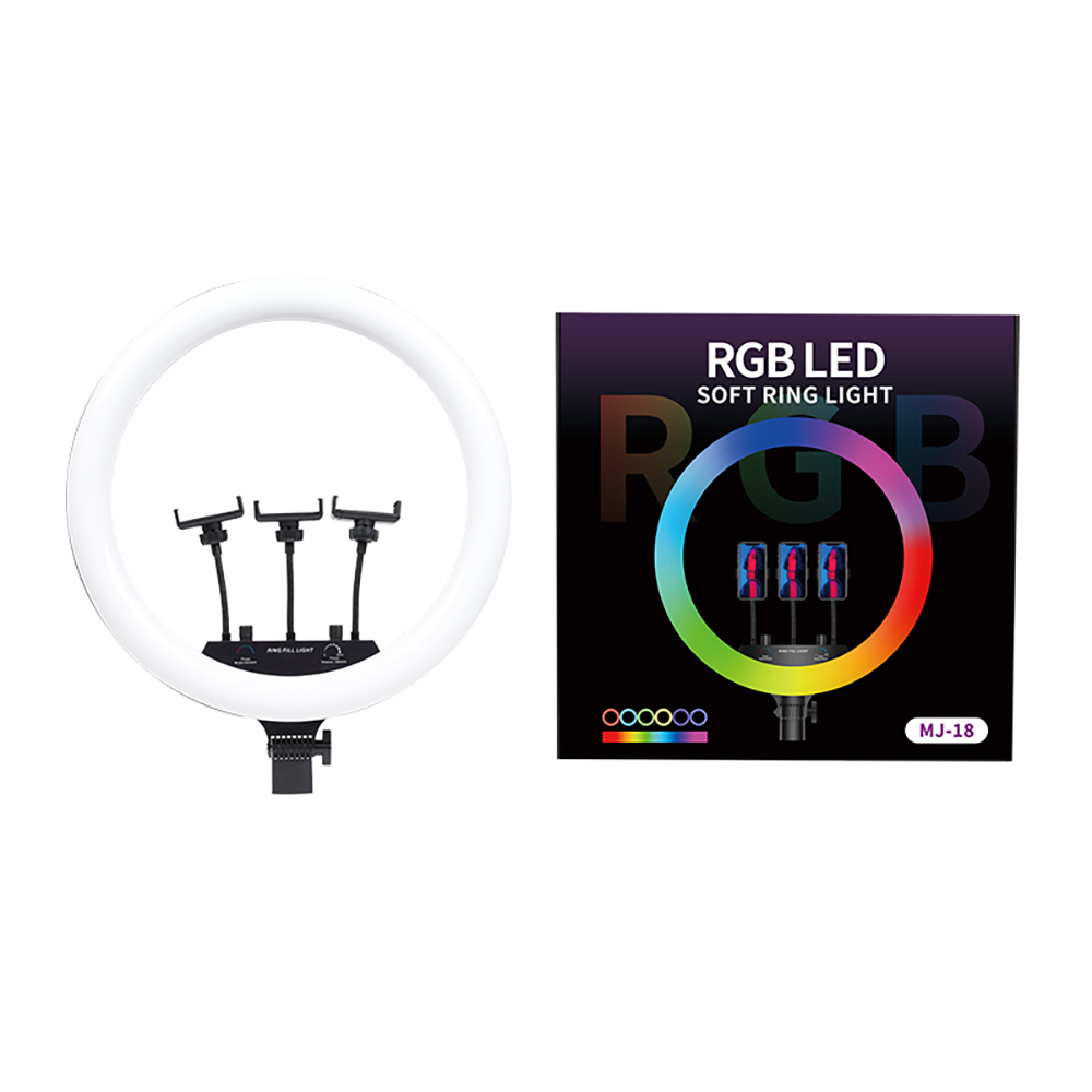 Zore MJ-18 Uzaktan Kumandalı 45cm Işıklı Telefon Tutucu Ring Light - 5