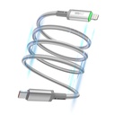 Wiwu Wi-C083 Maglink Serisi Işıklı Magnetik Type-C to Lightning PD Hızlı Şarj Özellikli Data ve Şarj Kablosu 27W 1M - 1