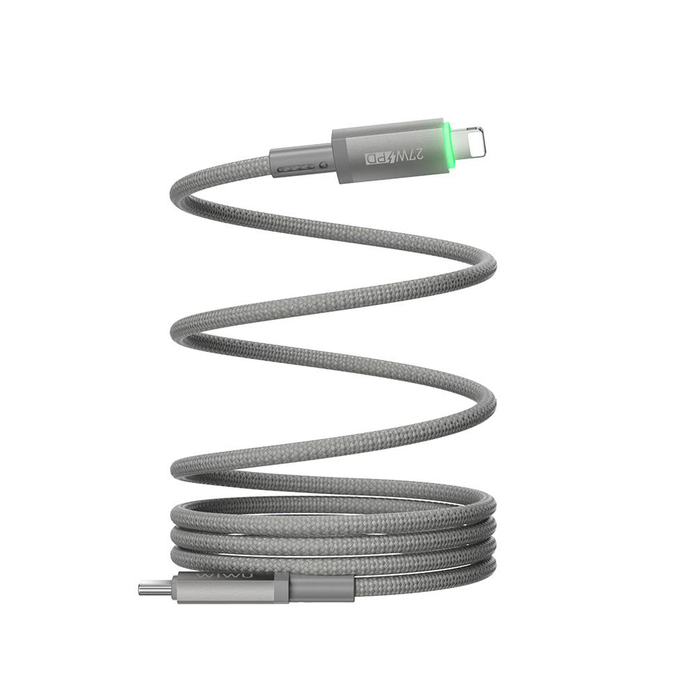 Wiwu Wi-C083 Maglink Serisi Işıklı Magnetik Type-C to Lightning PD Hızlı Şarj Özellikli Data ve Şarj Kablosu 27W 1M - 2