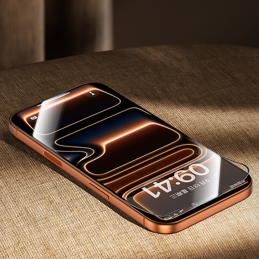 Apple iPhone 17 Pro Uyumlu Benks Glass Warrior 2.0 EZFita Safir Cam Ekran Koruyucu + Kolay Uygulama Aparatı - 4