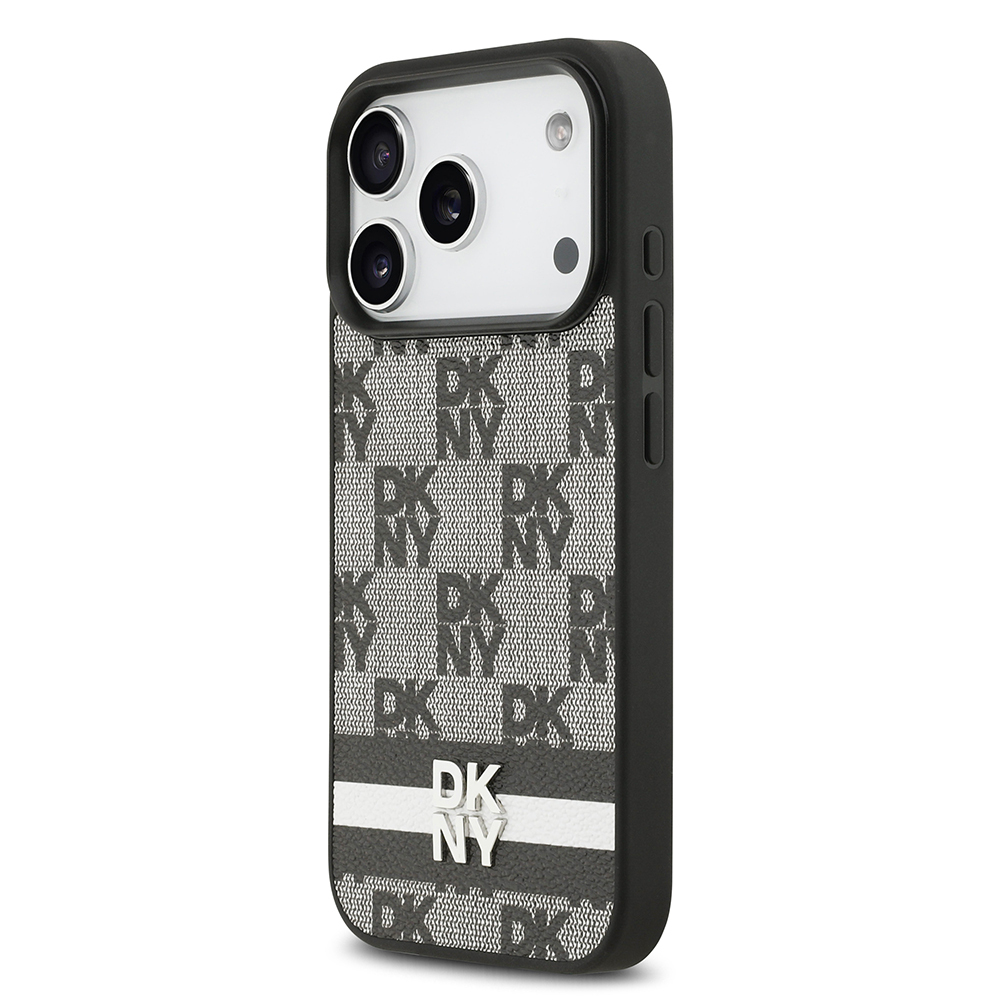 Apple iPhone 17 Pro Uyumlu Kılıf DKNY Orjinal Lisanslı M-safe Şarj Özellikli 3D Yazılı Metal Logolu Kapak - 1