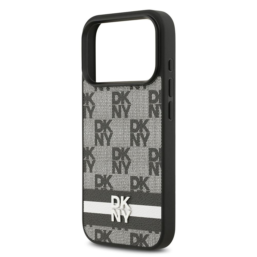 Apple iPhone 17 Pro Uyumlu Kılıf DKNY Orjinal Lisanslı M-safe Şarj Özellikli 3D Yazılı Metal Logolu Kapak - 5