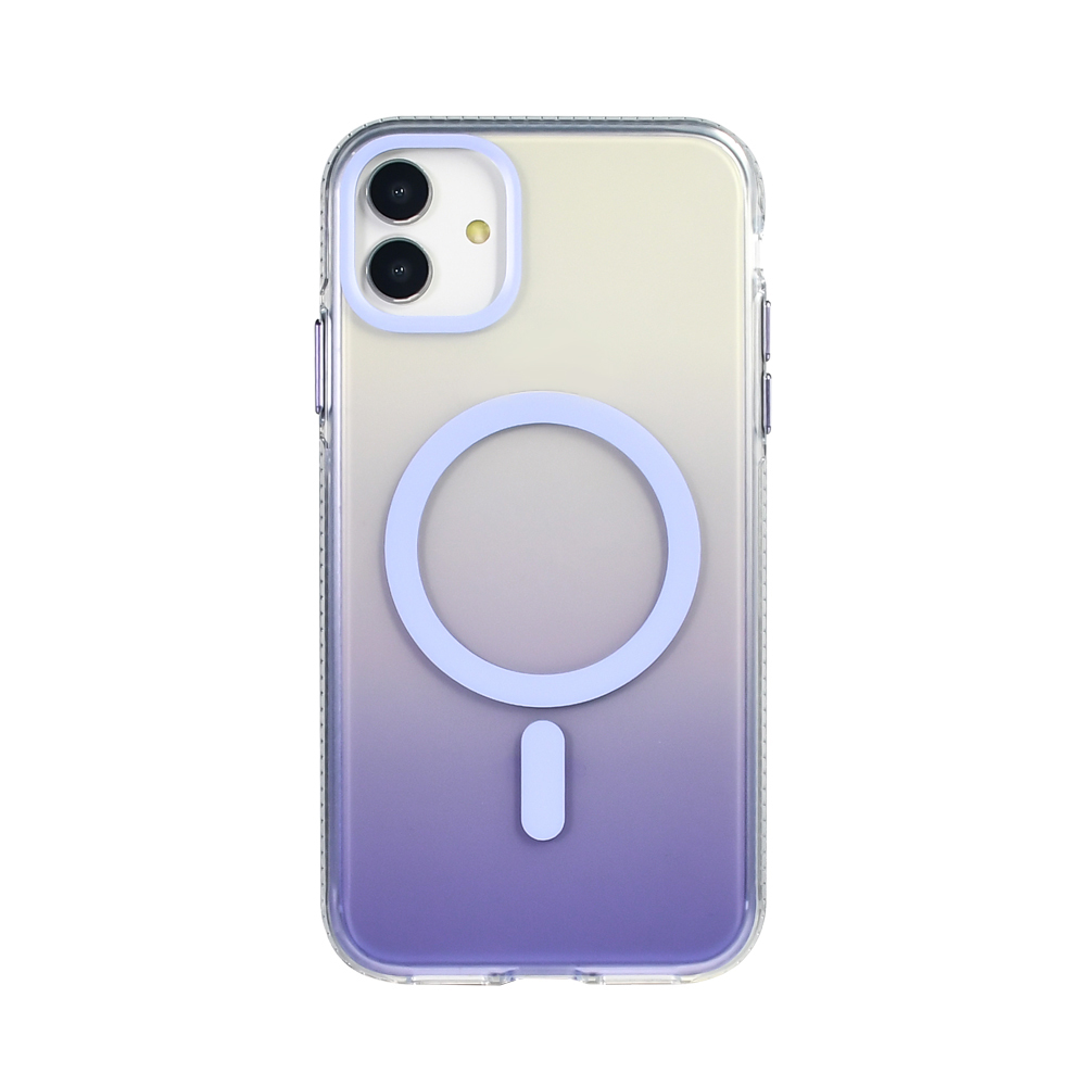 Apple iPhone 11 Uyumlu Kılıf M-safe Şarj Özellikli Transparan Renk Geçişli Zore Toros Kapak - 1