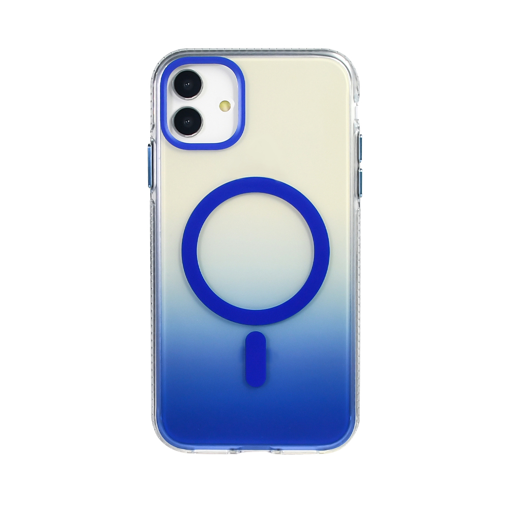 Apple iPhone 11 Uyumlu Kılıf M-safe Şarj Özellikli Transparan Renk Geçişli Zore Toros Kapak - 6