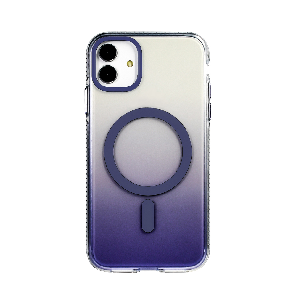Apple iPhone 11 Uyumlu Kılıf M-safe Şarj Özellikli Transparan Renk Geçişli Zore Toros Kapak - 8