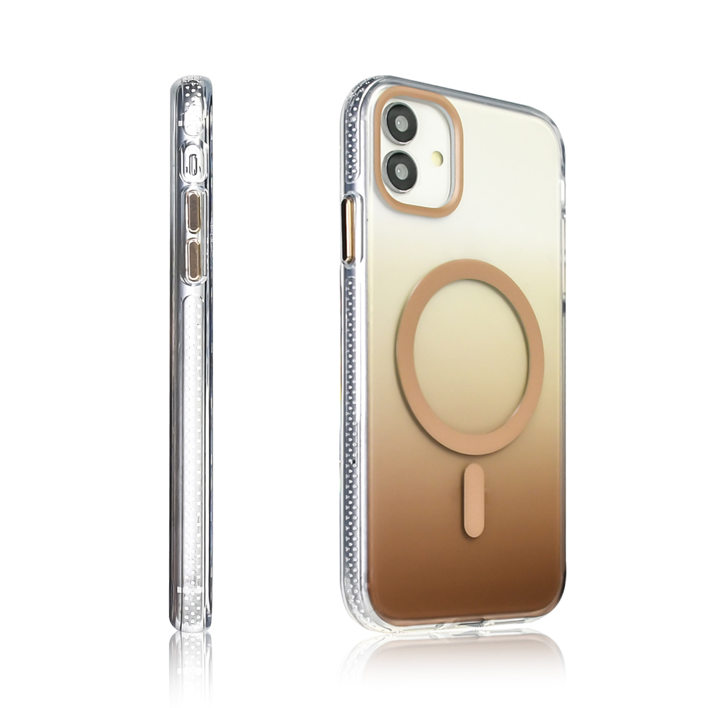 Apple iPhone 11 Uyumlu Kılıf M-safe Şarj Özellikli Transparan Renk Geçişli Zore Toros Kapak - 10