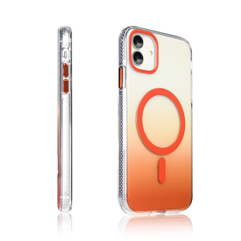 Apple iPhone 11 Uyumlu Kılıf M-safe Şarj Özellikli Transparan Renk Geçişli Zore Toros Kapak - 12