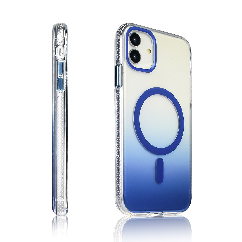 Apple iPhone 11 Uyumlu Kılıf M-safe Şarj Özellikli Transparan Renk Geçişli Zore Toros Kapak - 14