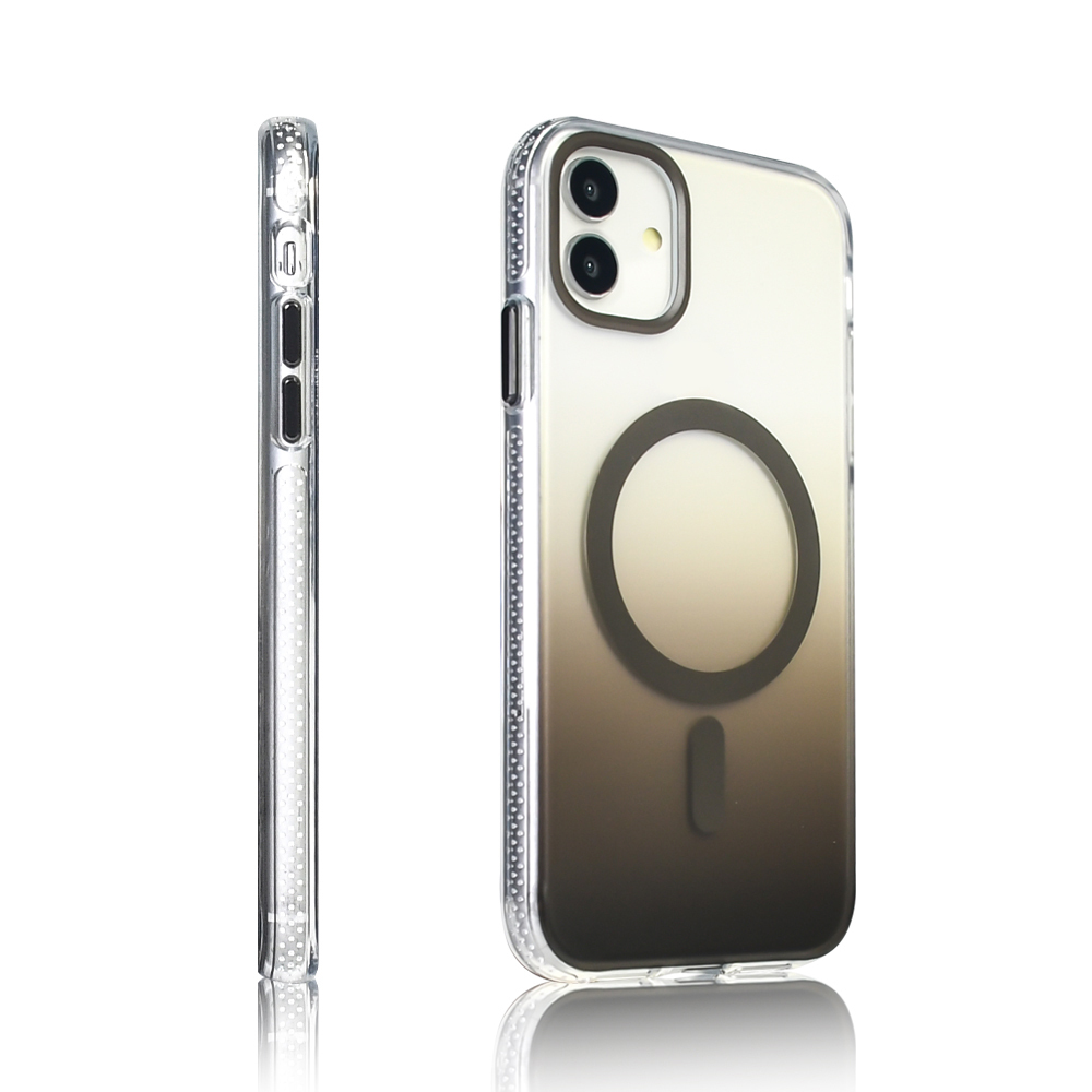 Apple iPhone 11 Uyumlu Kılıf M-safe Şarj Özellikli Transparan Renk Geçişli Zore Toros Kapak - 15