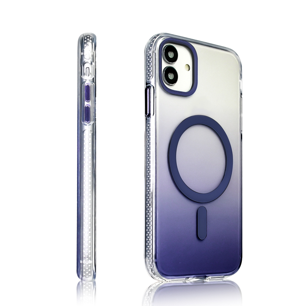 Apple iPhone 11 Uyumlu Kılıf M-safe Şarj Özellikli Transparan Renk Geçişli Zore Toros Kapak - 18