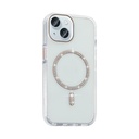 Apple iPhone 15 Uyumlu Kılıf Taşlı Tasarım M-safe Şarj Özellikli Zore Koment Silikon Kapak - 2
