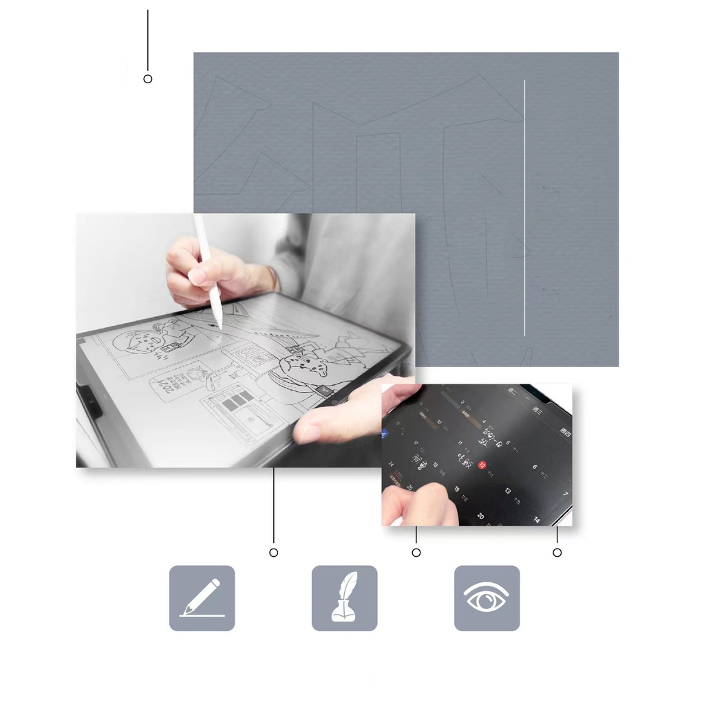 Xiaomi Redmi Pad SE Uyumlu Kağıt Hisli Mat Davin Paper Like Tablet Ekran Koruyucu - 4