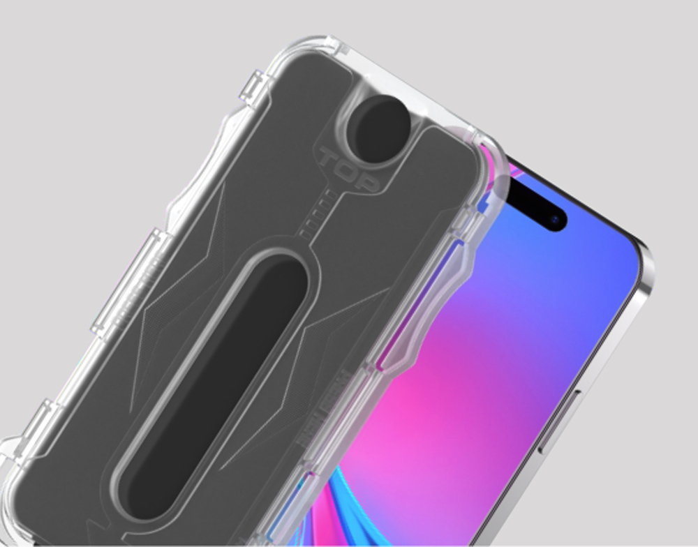 Apple iPhone 15 Pro Max Uyumlu Zore Kolay Uygulama Aparatlı 5D Magic Privacy Glass Hayalet Cam Ekran - 1