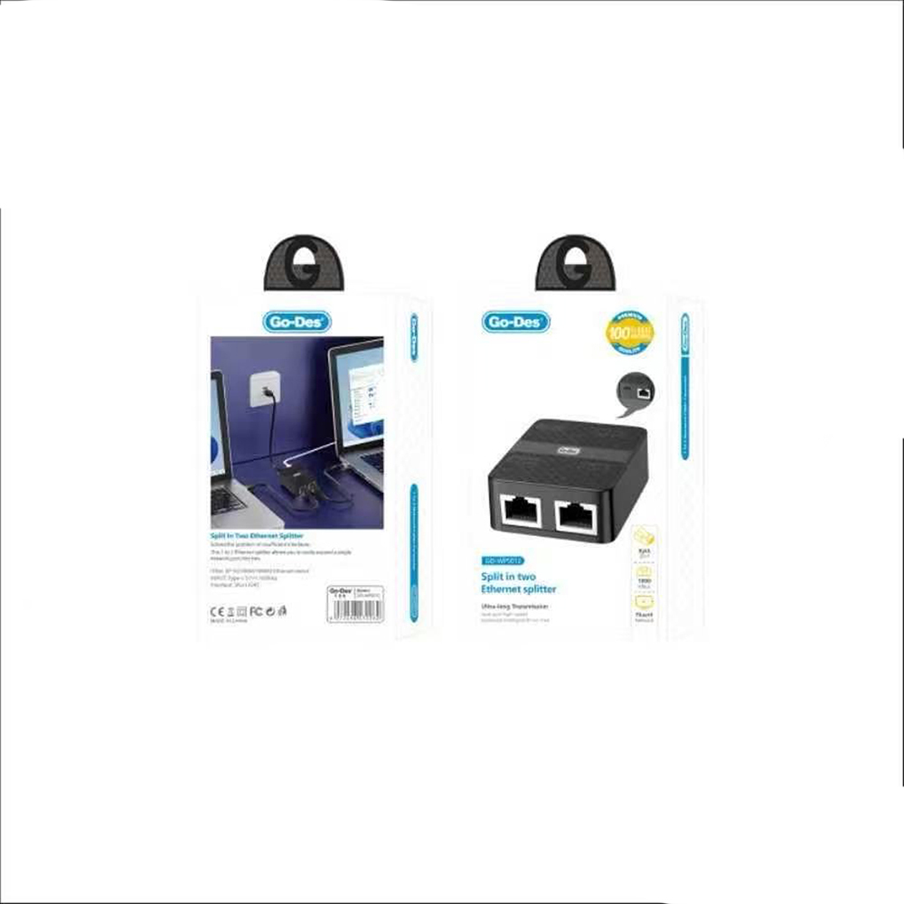 Go-Des GD-WPS012 2in1 Ethernet Çoğaltıcı 1000Mbps - 1