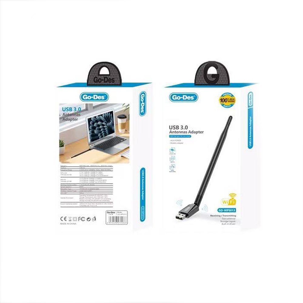 Go-Des GD-WPS013 Wi-Fi USB Adaptörü 900Mbps - 2