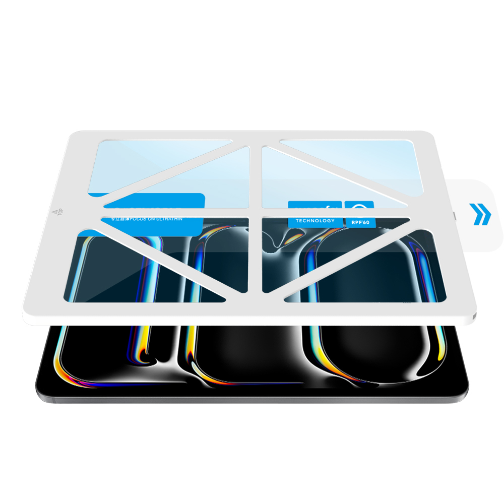 Apple iPad Pro 11 2024 Uyumlu CaseWorld Eyesafe Mavi Işık Teknolojili Temperli Cam Ekran Koruyucu + Uygulama Aparatı - 3