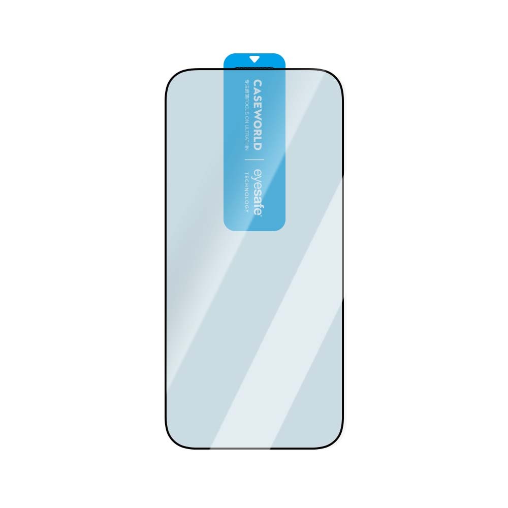 Apple iPhone 16 Pro Uyumlu CaseWorld 3D Eyesafe Mavi Işık Teknolojili 0.15mm Temperli Cam Ekran Koruyucu + Uygulama Aparatı - 4