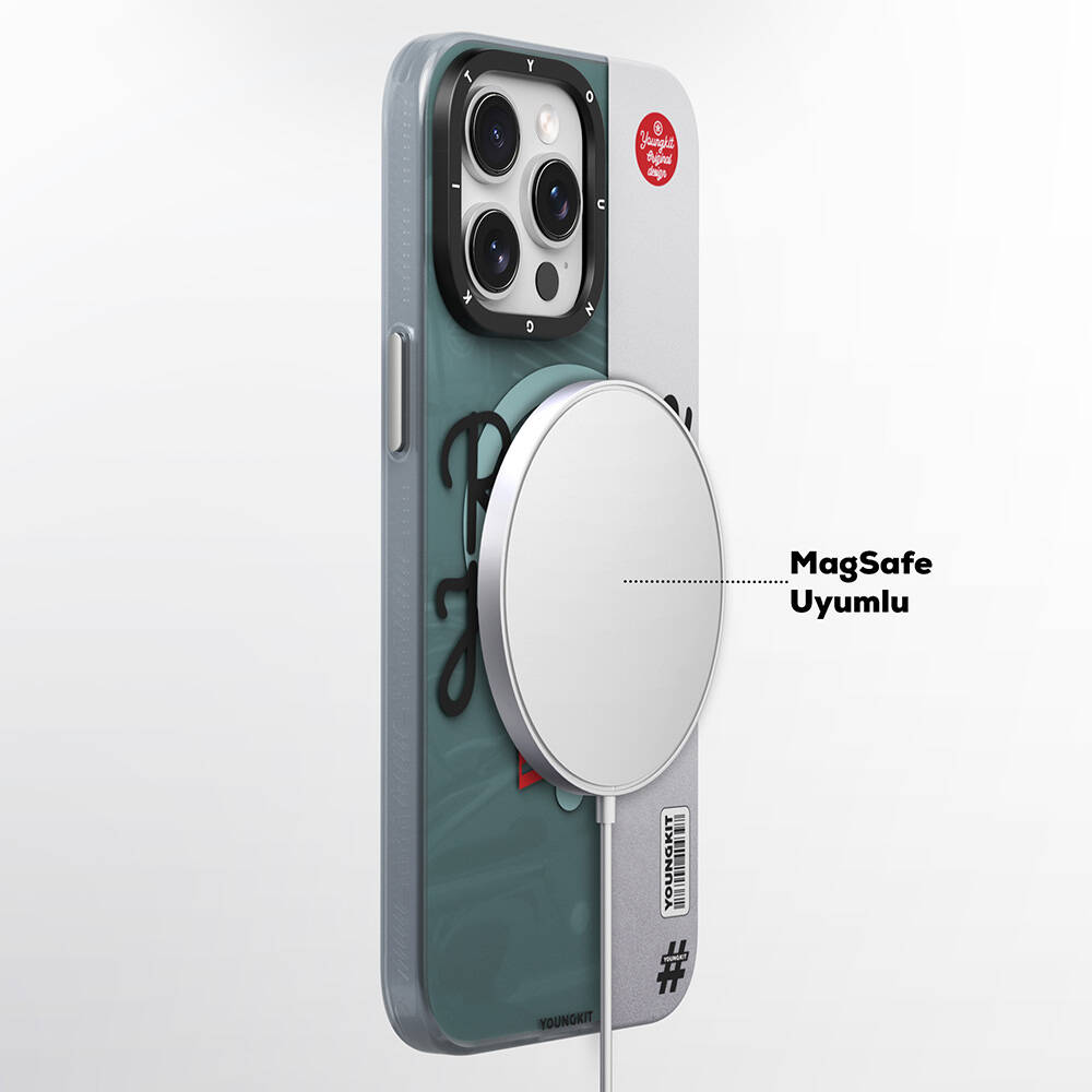 Apple iPhone 15 Pro Max Uyumlu Kılıf M-safe Şarj Özellikli Youngkit Motorcycle Legend Serisi Kapak - 6