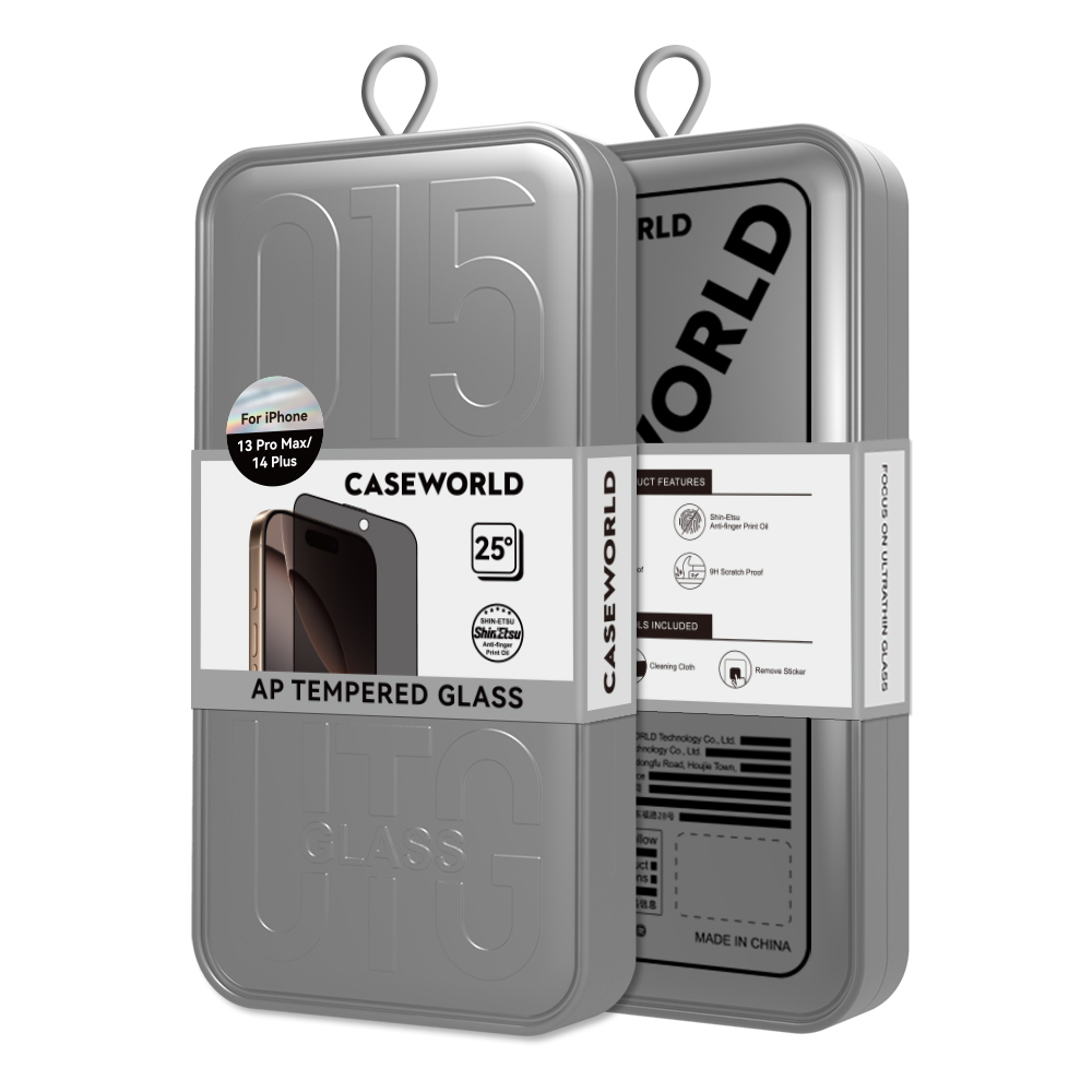 Apple iPhone 14 Pro Max Uyumlu CaseWorld 0.25mm Privacy 3D Temperli Cam Ekran Koruyucu + Uygulama Aparatlı - 5