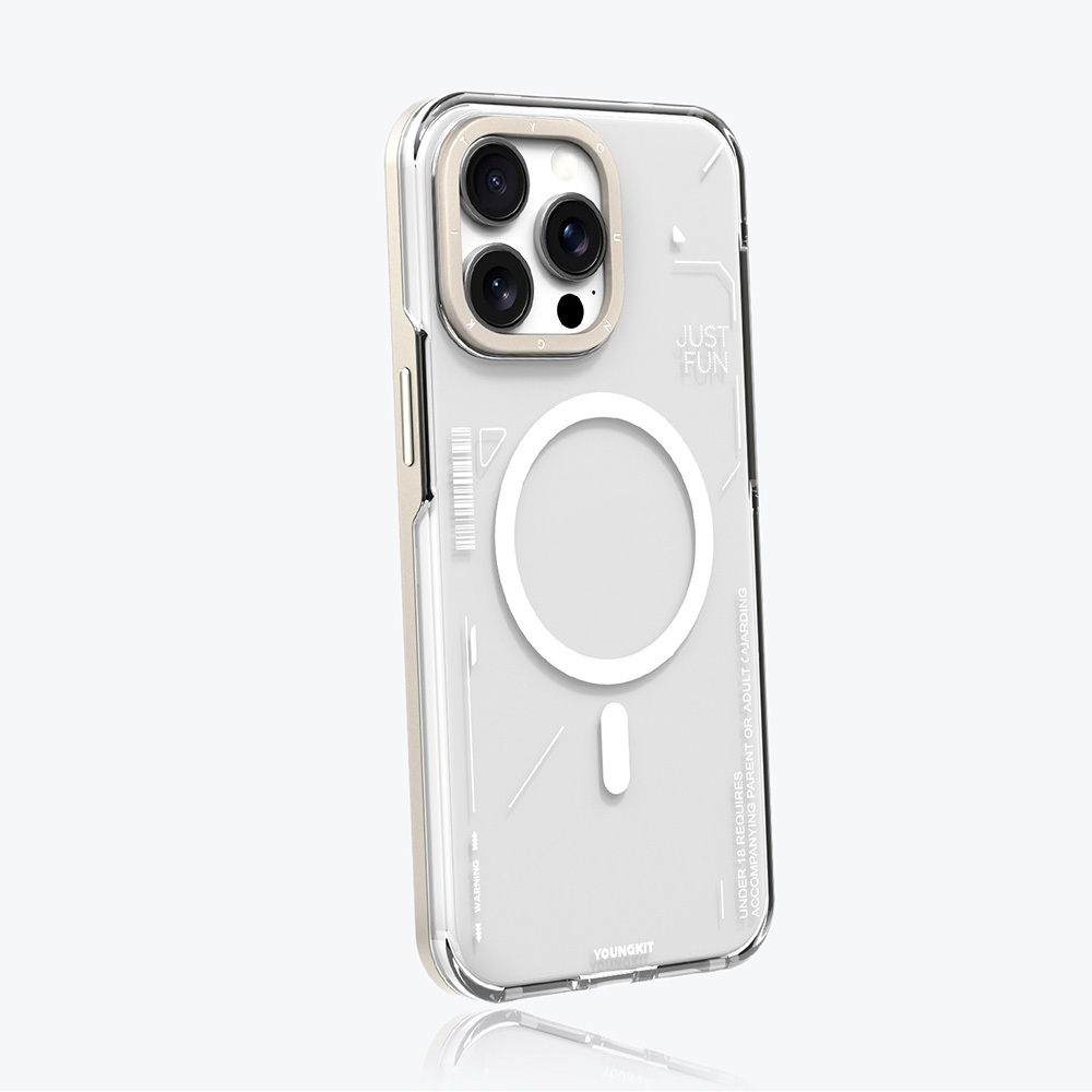 Apple iPhone 16 Pro Max Uyumlu Kılıf Magsafe Şarj Özellikli Çıkarılabilir Arka Yüzeyli Youngkit Mecha Kapak - 13