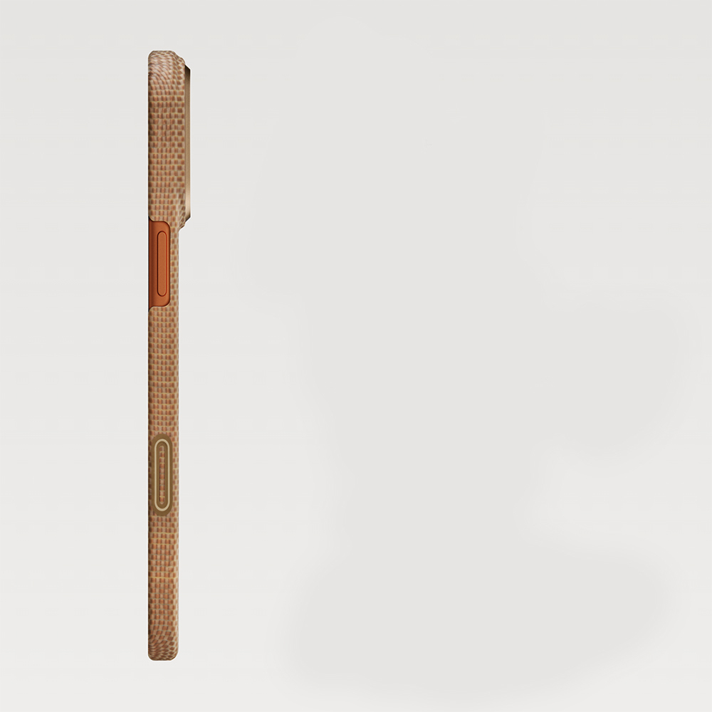 Apple iPhone 17 Pro Uyumlu Kılıf M-safe Şarj Özellikli Aramid Fiber Pitaka Glints of Gold Ultra Slim Serisi Kapak - 8