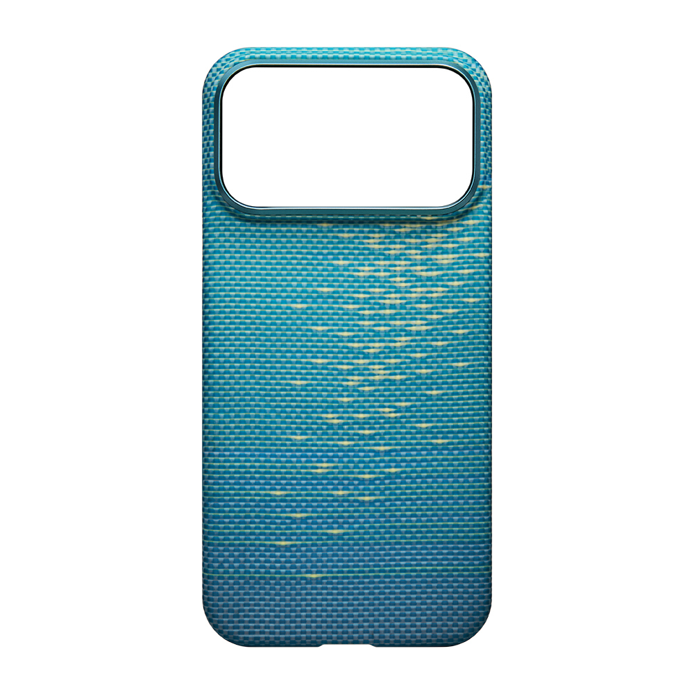 Apple iPhone 17 Pro Uyumlu Kılıf M-safe Şarj Özellikli Aramid Fiber Pitaka Glints of Gold Ultra Slim Serisi Kapak - 10