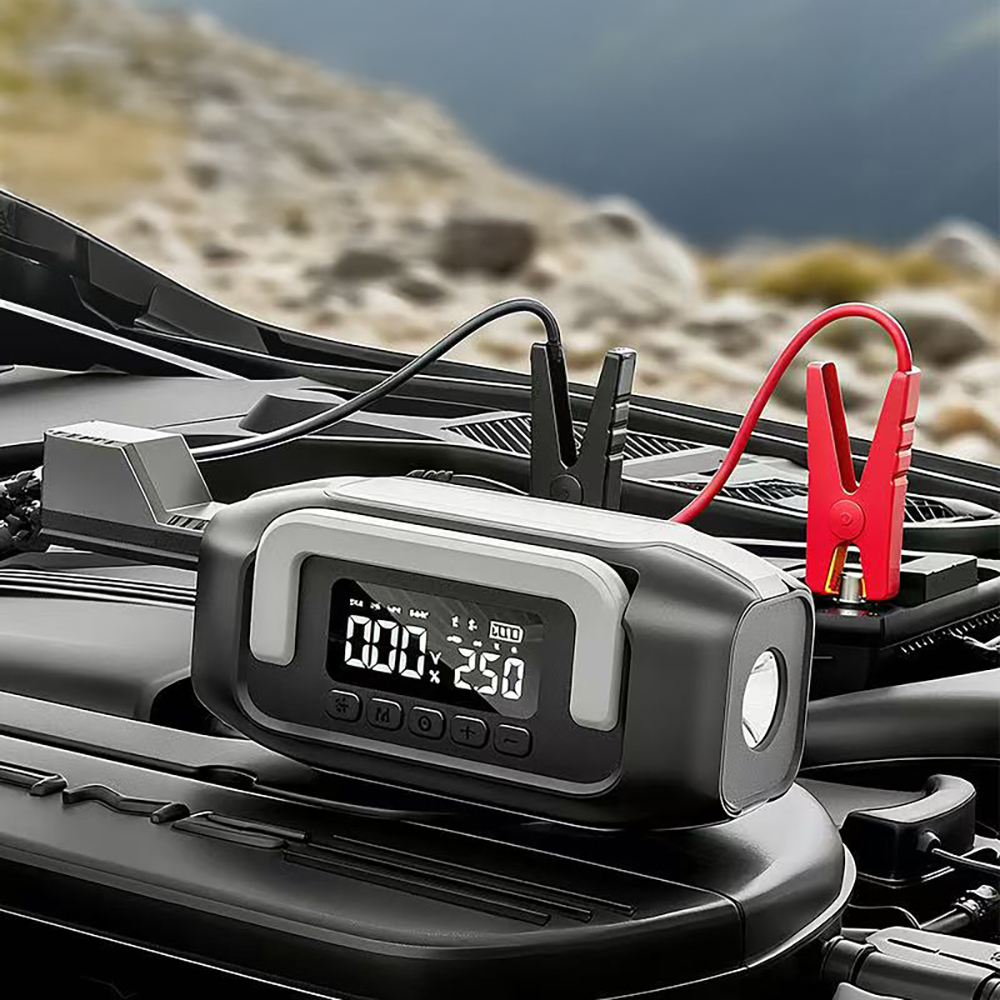Go-Des GD-B636 LED Işıklı Araç Akü Acil Durum Takviye Güç Kaynağı ve Hava Kompresörü 10000mAh - 2