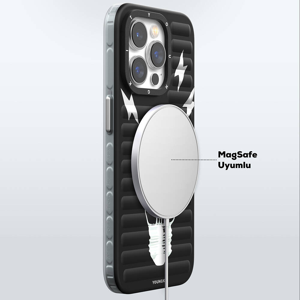 Apple iPhone 14 Pro Max Uyumlu Kılıf M-safe Şarj Özellikli Youngkit Open Mind Serisi Kapak - 6