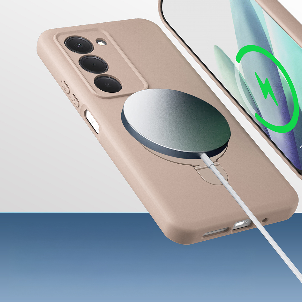 Xiaomi Redmi 15 Uyumlu Kılıf M-safe Şarj Özellikli Standlı Zore Samara Kapak - 2