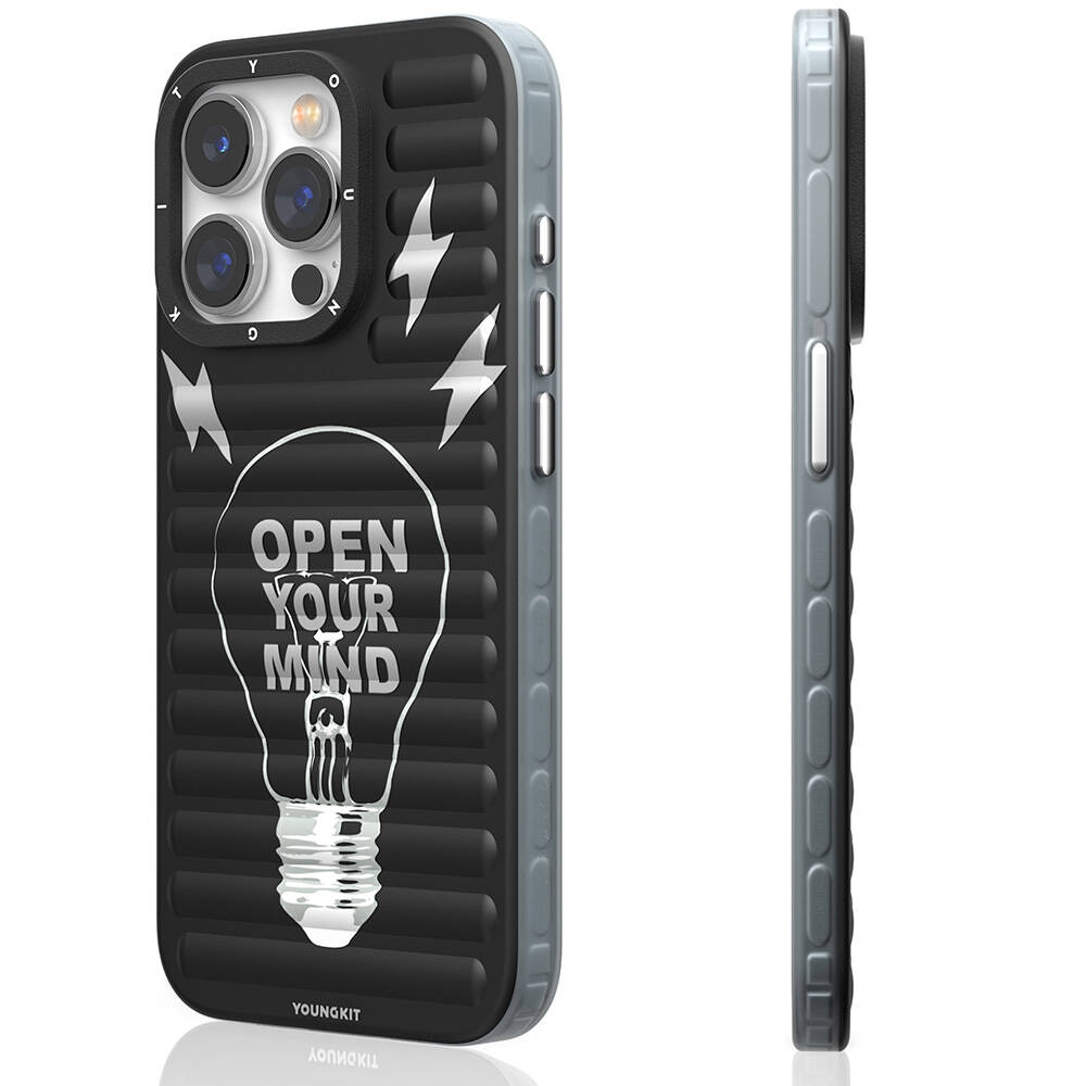 Apple iPhone 15 Pro Max Uyumlu Kılıf M-safe Şarj Özellikli Youngkit Open Mind Serisi Kapak - 1