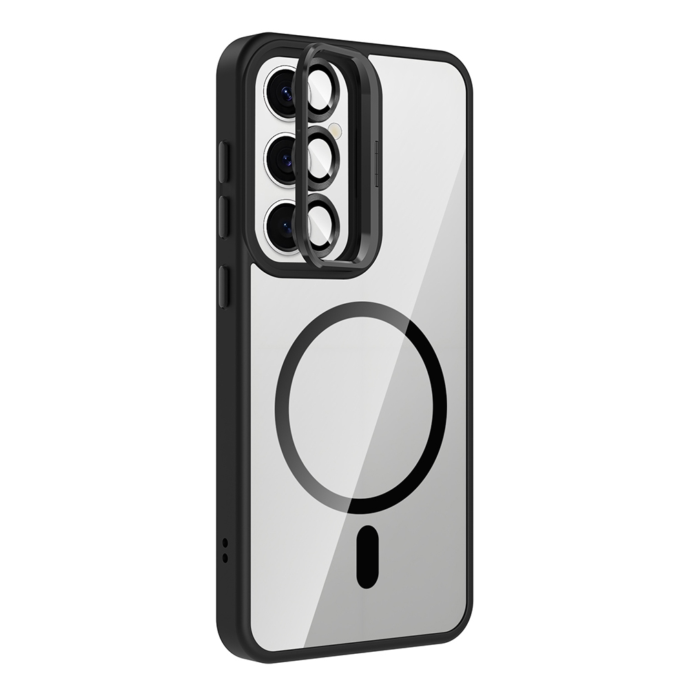 Samsung Galaxy S25 FE Uyumlu Kılıf Standlı ve Kamera Lens Hediyeli M-Safe Şarj Özellikli Zore Etro Kapak - 5