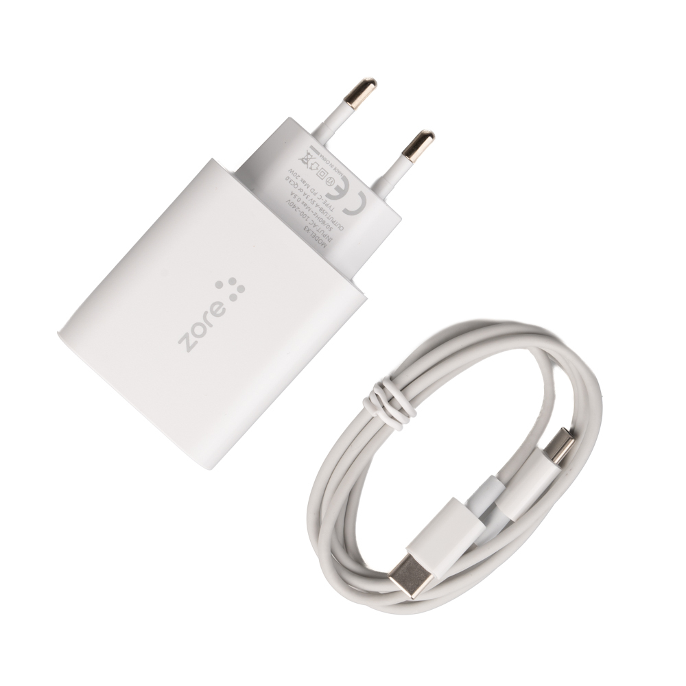​Zore XMac Serisi X6 Type-C to Type-C Ev Şarj Aleti 20W - 1