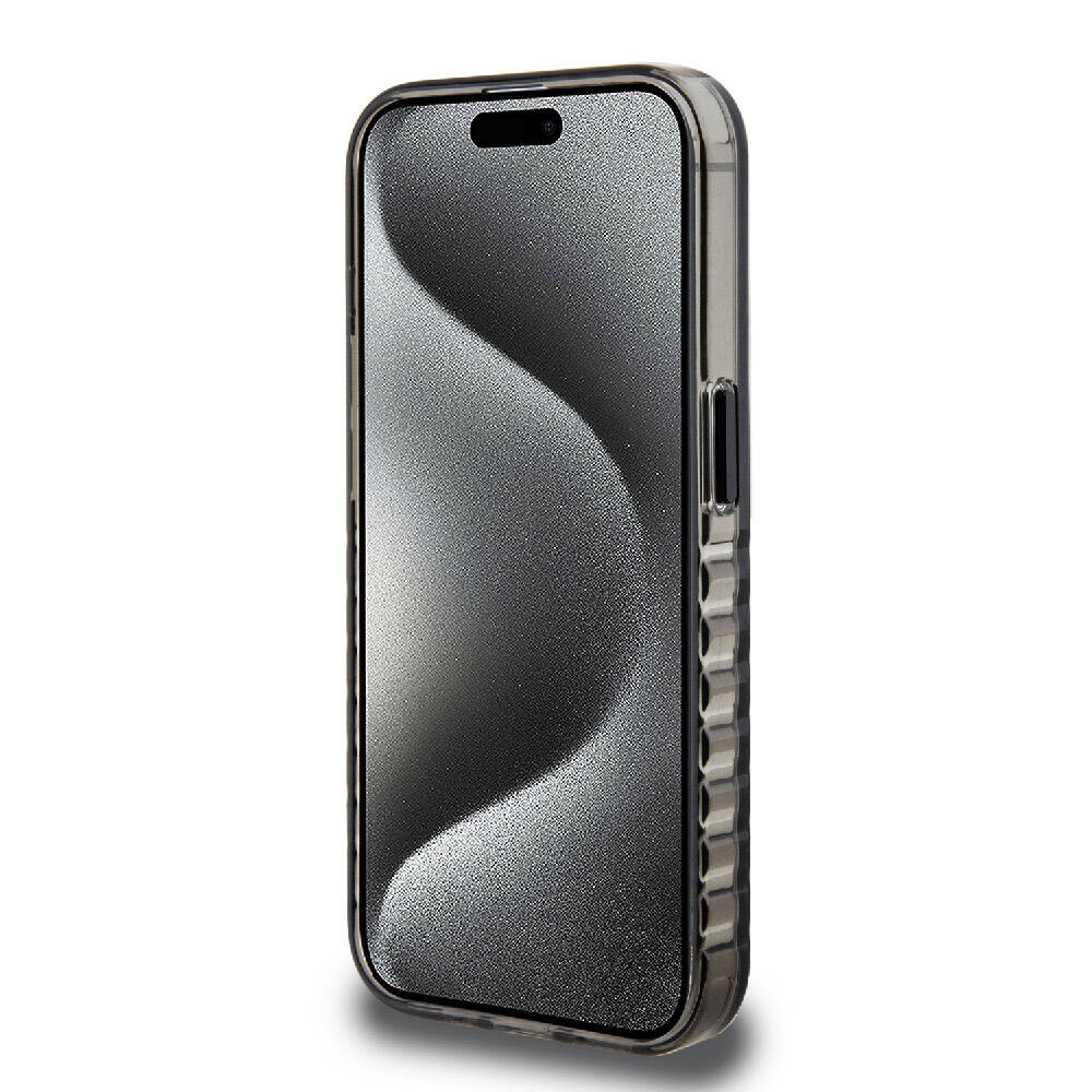 Apple iPhone 15 Pro Uyumlu Kılıf Ferrari Orjinal Lisanslı M-safe Şarj Özellikli Tırtıklı Kenar Tasarımlı Ortalanmış Logo Kapak - 4