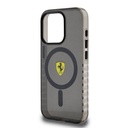 Apple iPhone 15 Pro Uyumlu Kılıf Ferrari Orjinal Lisanslı M-safe Şarj Özellikli Tırtıklı Kenar Tasarımlı Ortalanmış Logo Kapak - 5