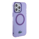 Apple iPhone 15 Pro Max Uyumlu Kılıf Lacoste Orjinal Lisanslı M-safe Şarj Özellikli İkonik Timsah Logolu Hard Parme Kapak - 3