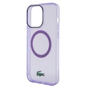 Apple iPhone 15 Pro Max Uyumlu Kılıf Lacoste Orjinal Lisanslı M-safe Şarj Özellikli İkonik Timsah Logolu Hard Parme Kapak - 4