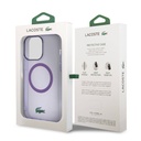 Apple iPhone 15 Pro Max Uyumlu Kılıf Lacoste Orjinal Lisanslı M-safe Şarj Özellikli İkonik Timsah Logolu Hard Parme Kapak - 7