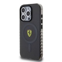 Apple iPhone 15 Pro Max Uyumlu Kılıf Ferrari Orjinal Lisanslı M-safe Şarj Özellikli Tırtıklı Kenar Tasarımlı Ortalanmış Logo Kapak - 1