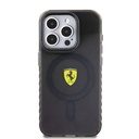 Apple iPhone 15 Pro Max Uyumlu Kılıf Ferrari Orjinal Lisanslı M-safe Şarj Özellikli Tırtıklı Kenar Tasarımlı Ortalanmış Logo Kapak - 2