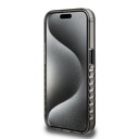 Apple iPhone 15 Pro Max Uyumlu Kılıf Ferrari Orjinal Lisanslı M-safe Şarj Özellikli Tırtıklı Kenar Tasarımlı Ortalanmış Logo Kapak - 4