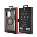 Apple iPhone 15 Pro Max Uyumlu Kılıf Ferrari Orjinal Lisanslı M-safe Şarj Özellikli Tırtıklı Kenar Tasarımlı Ortalanmış Logo Kapak - 7
