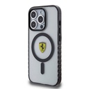 Apple iPhone 15 Pro Max Uyumlu Kılıf Ferrari Orjinal Lisanslı M-safe Şarj Özellikli Tırtıklı Kenar Tasarımlı Ortalanmış Logo Kapak - 8