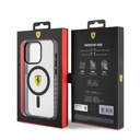 Apple iPhone 15 Pro Max Uyumlu Kılıf Ferrari Orjinal Lisanslı M-safe Şarj Özellikli Tırtıklı Kenar Tasarımlı Ortalanmış Logo Kapak - 14